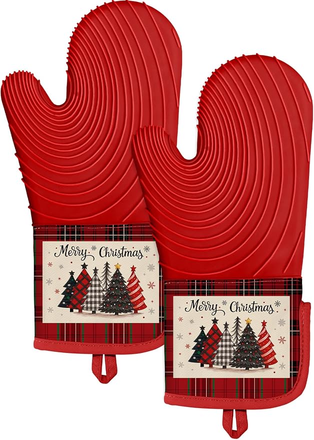 Slohif Long Silicone Oven Mitts Heat Resistant by Slohif