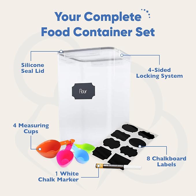 Chef's Path Extra Large Tall Airtight Food Storage Containers, Airtight Food - Image 2