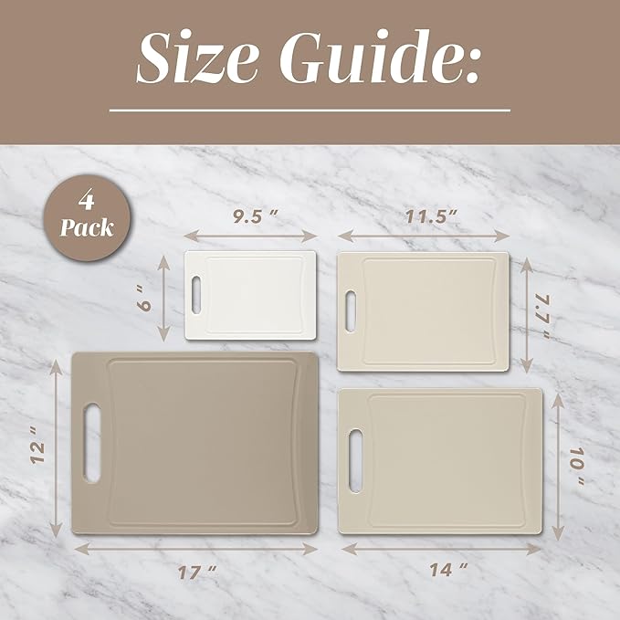 COOK WITH COLOR Non-Slip Cutting Board Set – Kitchen Essentials with Easy Grip - Image 5