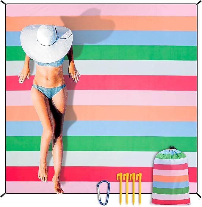 HIHOHO Beach Blanket Waterproof Sandproof Extra Large Beach Mat 79" X by HIHOHO