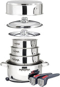 Magma 10 Piece Gourmet Nesting Stainless Steel Cookware Set, Induction by MagmaProducts