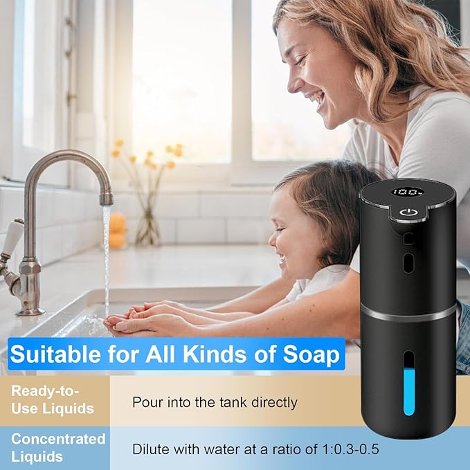 OHIFAST Automatic Liquid Soap Dispenser Touchless, USB Rechargeable Smart Hand - Image 6