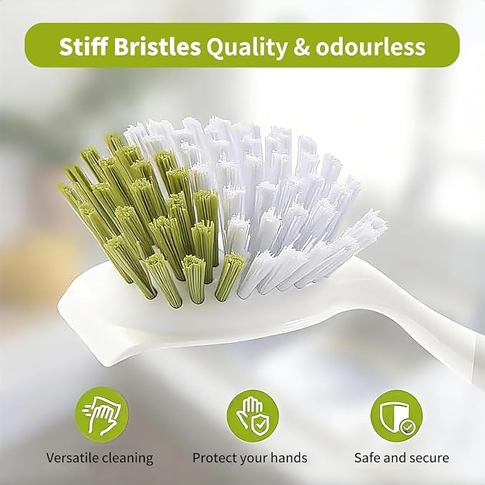 Dish Brush Scrub Brush with Handle - Image 2