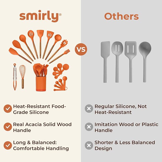 Silicone Kitchen Utensils Set & Holder: Cooking Utensils Set - Image 6