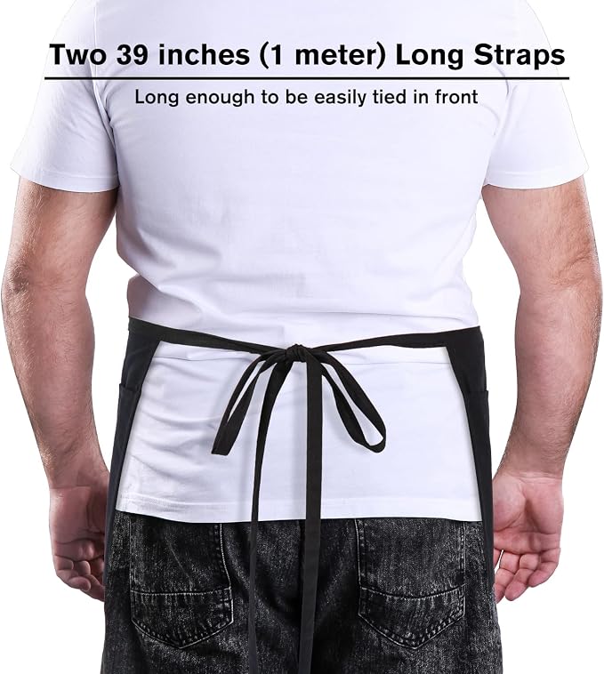 Jubatus 3 Pack 100% Cotton Server Apron - Image 2
