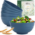 Wheat Straw Bowls Set 60 OZ Unbreakable Large Cereal Bowls Set of 6 Microwave by WROVA