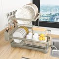 Dish Drying Rack, 2-Tier Dish Drying Rack by HOMEAILIE