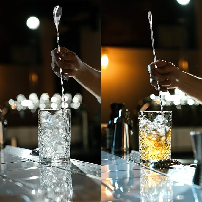 Briout 4 Pieces Bar Spoon, 12 Inches Long Handle Drink Stirrer - Image 7