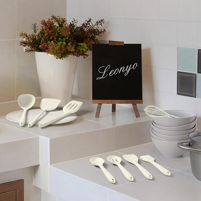 10 Pack Kitchen Utensils Set for Cooking, Leonyo Silicone Cooking Utensils Set - Image 8