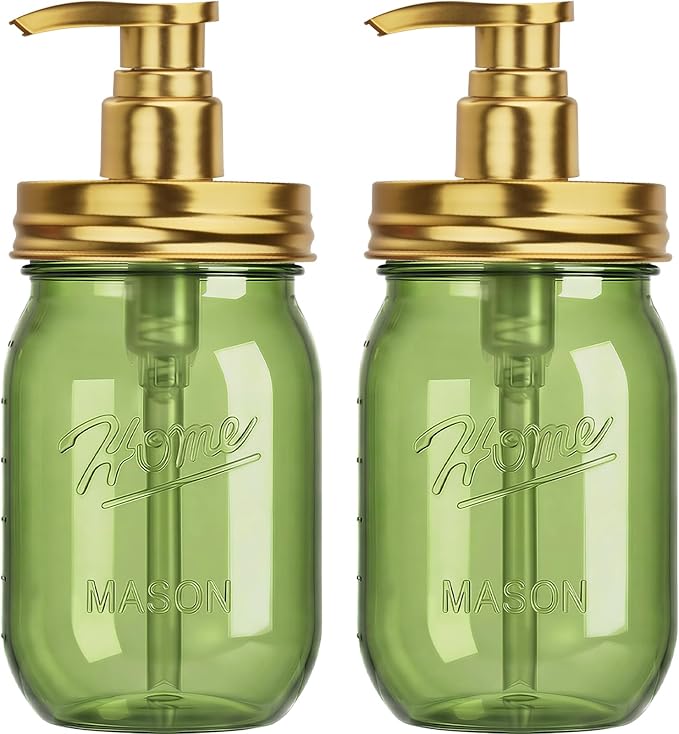Amolliar Plastic Mason Jar Soap Dispenser by Amolliar