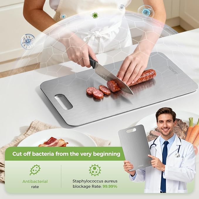 Titanium Cutting Board Set of 3, Titanium Cutting Boards - Image 6