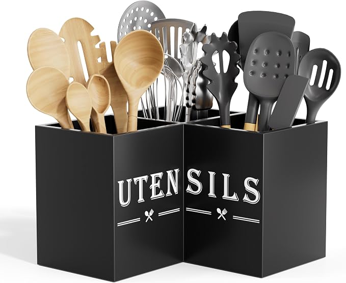 ZUJJAFY Utensil Holder for Kitchen Counter, Corner Kitchen Utensil Holder for by ZUJJAFY