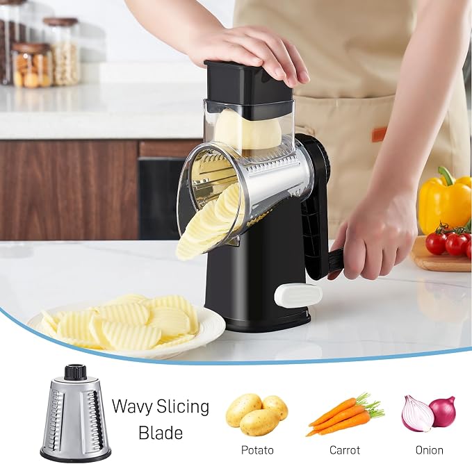 VEKAYA Rotary Cheese Grater Hand Crank - Image 7