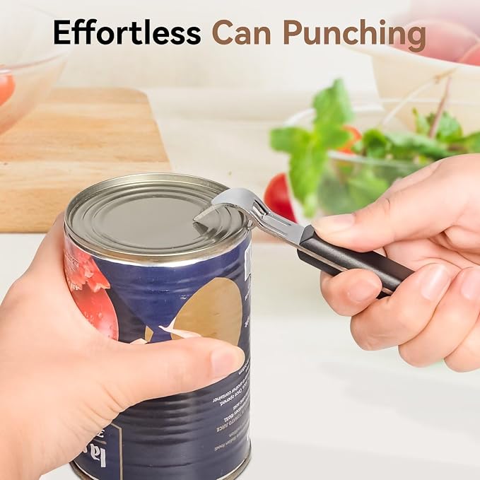 Anyongora 2-in-1 Can Punch Opener & Bottle Opener, Can Opener, Stainless Steel - Image 3