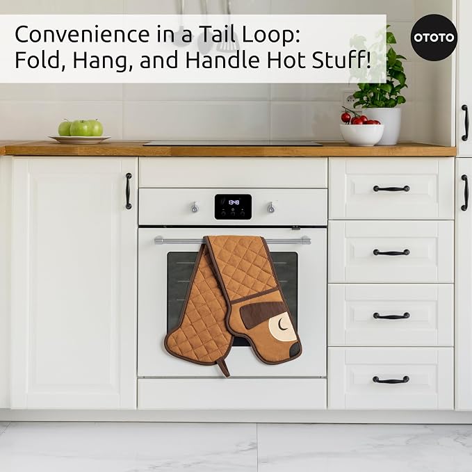 OTOTO Hot-Dog Double Oven Mitts Cute Funny - Image 5