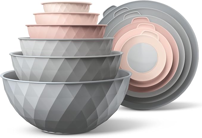 COOK WITH COLOR Mixing Bowls with Lids by CookwithColor