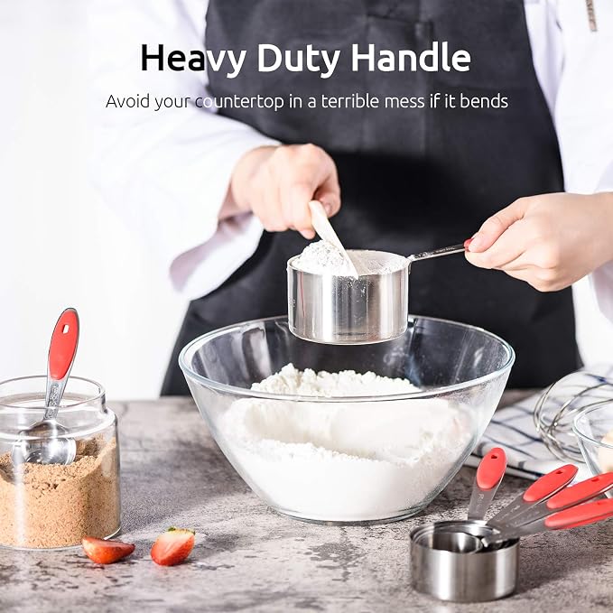 Measuring Cups : U-Taste 18/8 Stainless Steel Measuring Cups and Spoons Set of - Image 5