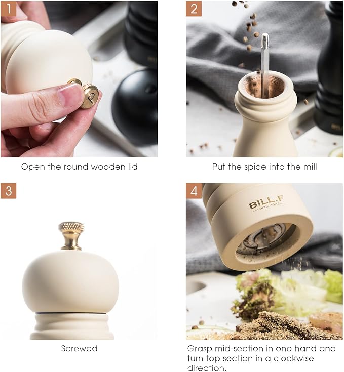 Salt and Pepper Grinder Pepper Mill Grinder Pepper Grinders Shakers Salt Mill - Image 6