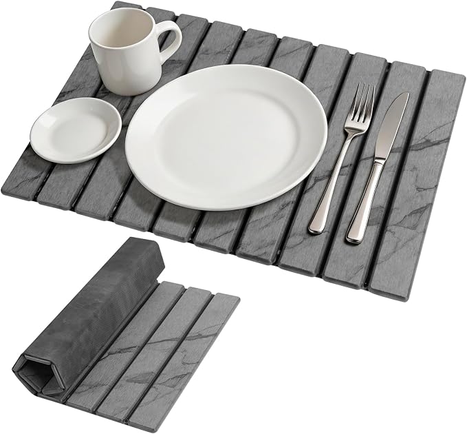 Stone Dish Drying Mat for Kitchen Counter, Foldable Water Absorbing by Unknown
