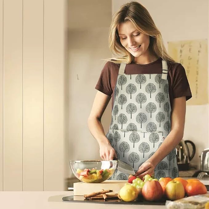 NLUS 2 Pack Waterproof Cooking Aprons, Adjustable Bib Soft Chef Apron - Image 7