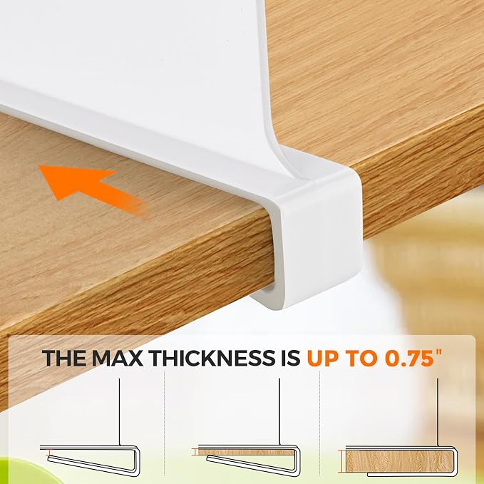 JOY DECOR 12 Pack Acrylic White Shelf Dividers - Image 3