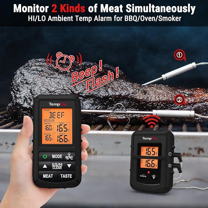 TempPro TP20 500FT Wireless Meat Thermometer - Image 3