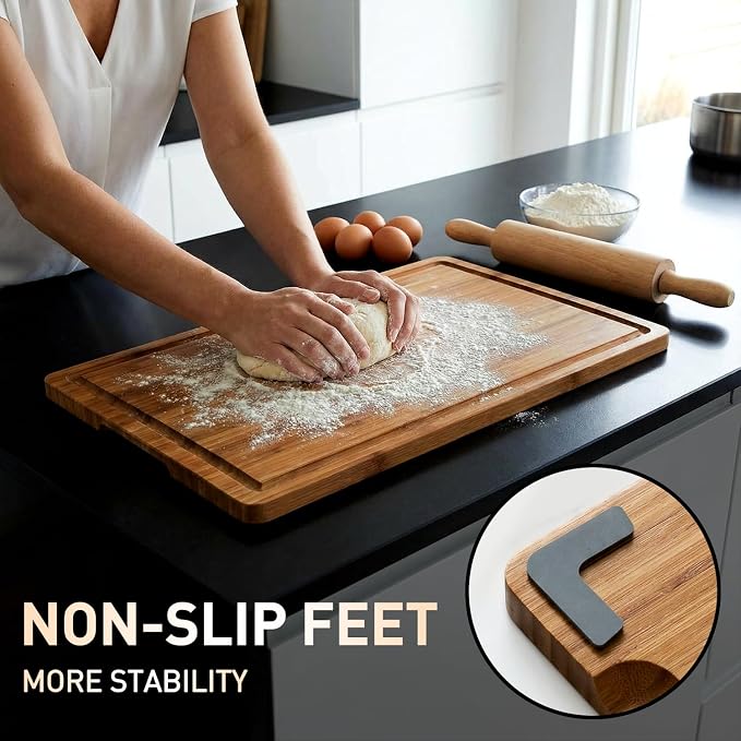 3 Pack Bamboo Cutting Board Set - Image 3