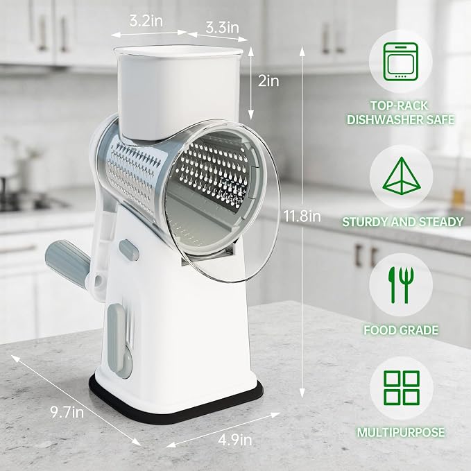 Ourokhome Rotary Cheese Grater Cheese Shredder - Image 6