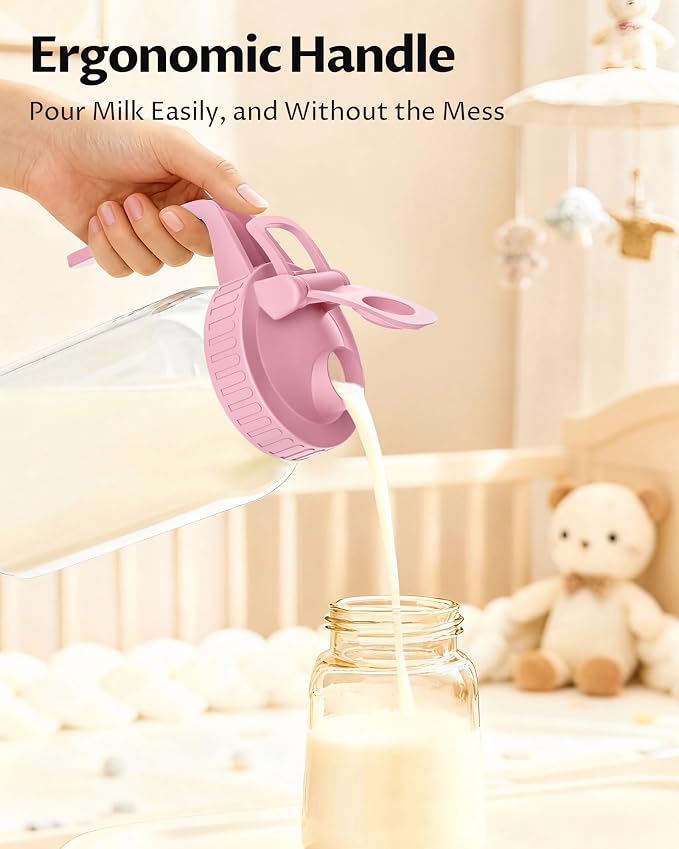2 Pack - 64oz Glass Breast Milk Pitcher - Wide Mouth - Image 6