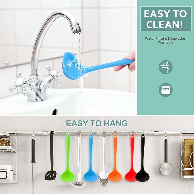 5 Pieces Silicone Ladles for Cooking - Image 6
