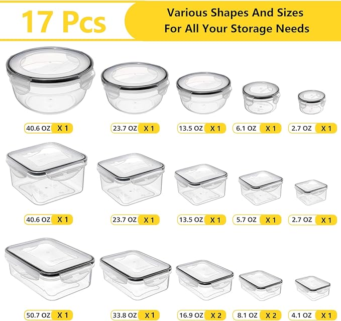 34 PCS Food Storage Containers - Image 2