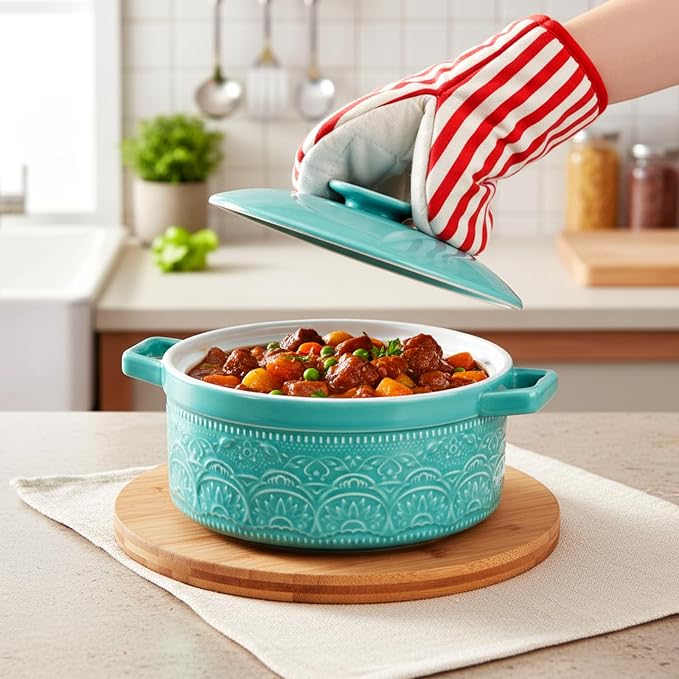 Elsjoy 2 Quart Round Ceramic Casserole Dish - Image 9