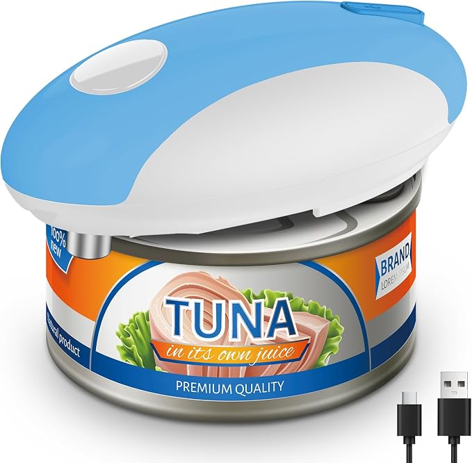 USB Rechargeable Electric Can Opener – Battery Operated, One Touch Automatic by CEVING