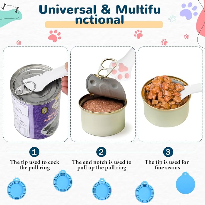 Uiifan Cat Food Lid Cat Food Can Covers Lids 8 Pcs Pet Can Supplies Set 5 - Image 5