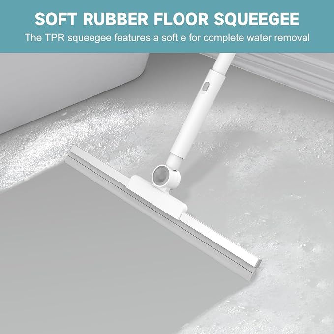 nacena Shower Scrubber with Long Handle, 4 in 1 Tile Tub Scrubber Brush with 3 - Image 5