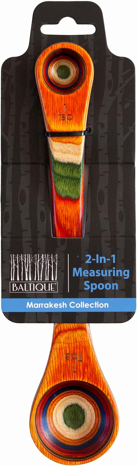 Totally Bamboo Baltique Marrakesh Collection 2 in 1 Wooden Measuring Spoon - Image 6