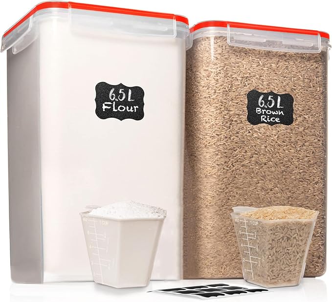 WHITE FEATHER SUPPLIES 2 PC Large Food Storage Containers by WhiteFeather