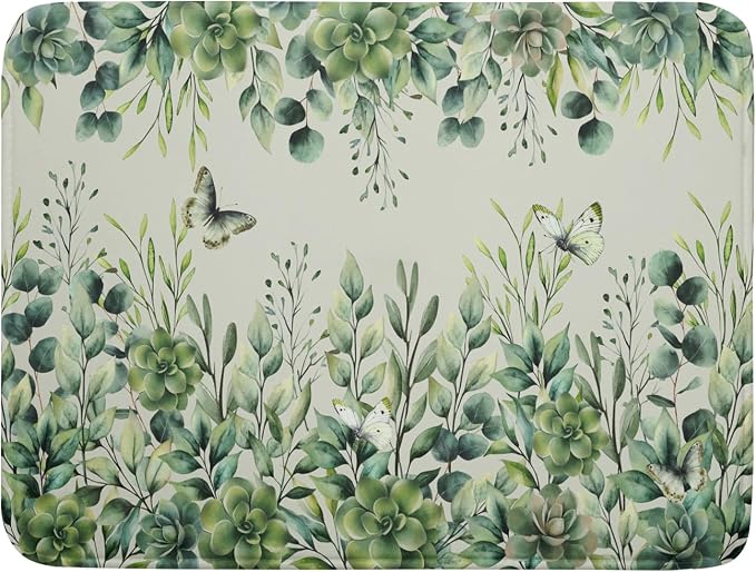 Giwawa Spring Summer Leaf Dish Drying Mat by Giwawa