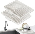 Silicone Dish Drying Mat for Kitchen Counter, Dish Drying Pad, Non-Slip Drain by COPLIB