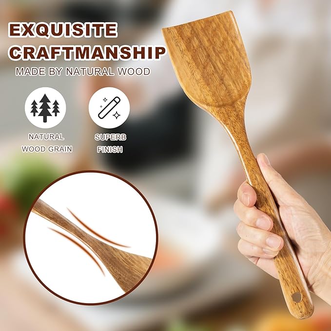 Wooden Spatulas, flipping and Wok Spatula, Wooden Spoons & Spurtle - Image 6