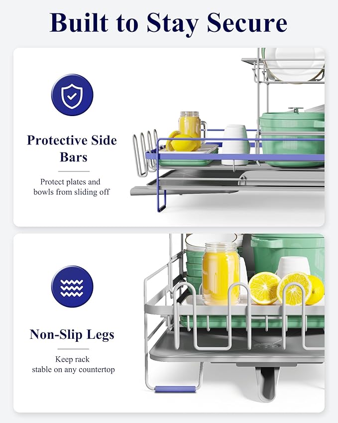 Kitsure Large Dish Drying Rack - Image 6