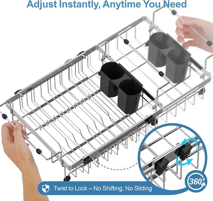 GSlife Dish Drying Rack Over the Sink - Image 5