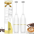 2 Pack Easy Clean Milk Frother Wand | Detachable Whisk, Superior Frothing | by Yucime