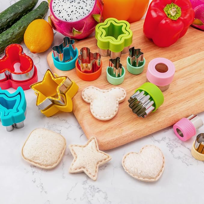 Sandwich Cutter for Kids Lunch 48 Pcs, Nifogo Sandwich Maker, Cookie Cutters - Image 2