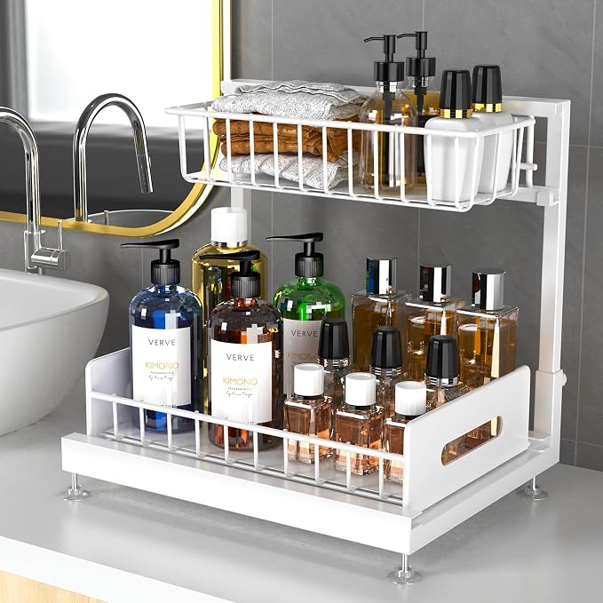 Dataroad Under Sink Organizers And Storage Pull Out Cabinet Organizer 2 Tier - Image 4