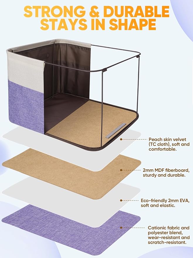 BALEINE 3 Pack Fabric Closet Storage Bins - Image 3