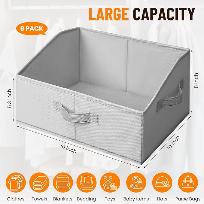 Criusia Closet Organizers Bins 8 Pack - Image 2