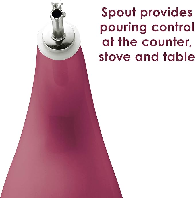 Rachael Ray Solid Glaze Ceramics EVOO Olive Oil Bottle Dispenser - Image 5