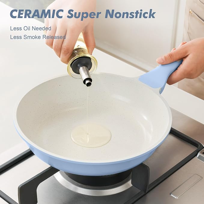 SENSARTE Nonstick Ceramic Frying Pan 8-Inch, Healthy Non Toxic Skillet - Image 9