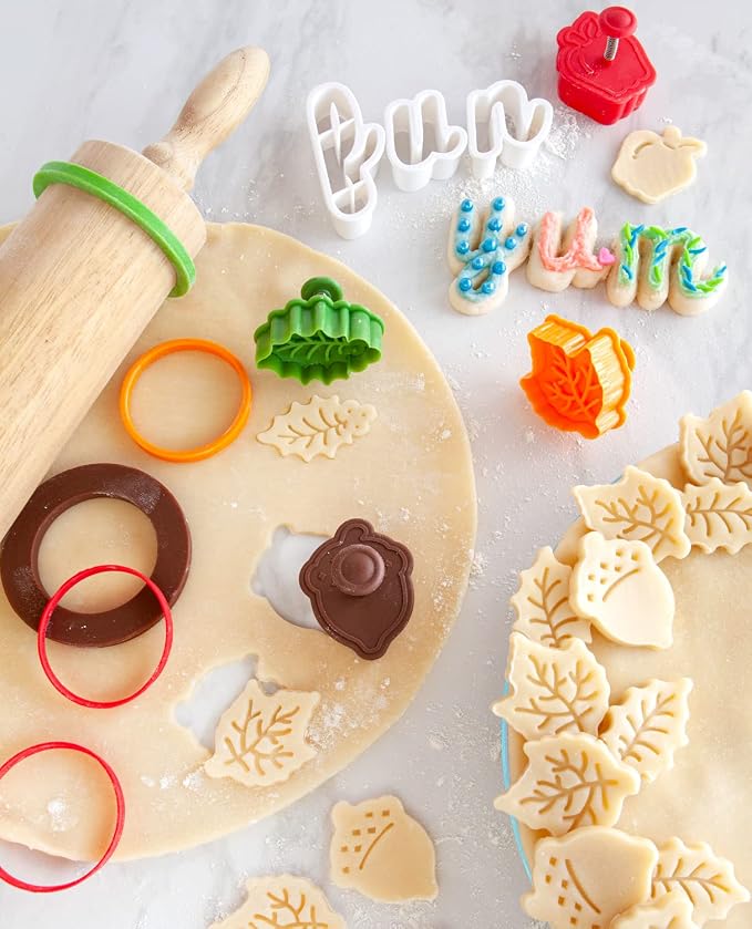 Talisman Designs Silicone Rolling Pin Bands | 8 Piece Set | Ensure Dough - Image 2